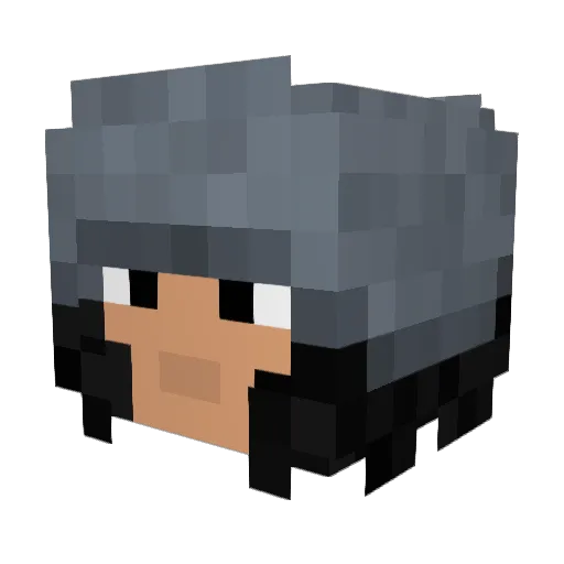 FingerSchwinger Minecraft avatar head, 3D render