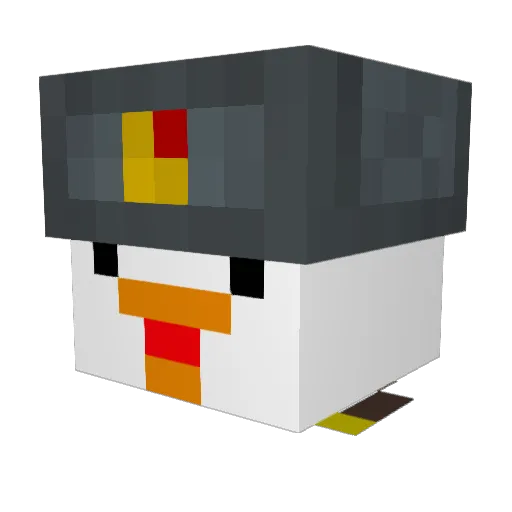 Fingerfai Minecraft avatar head, 3D render