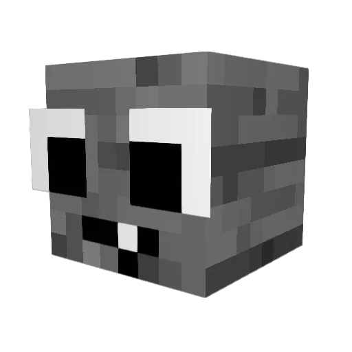 Fingerpuppe Minecraft avatar head, 3D render