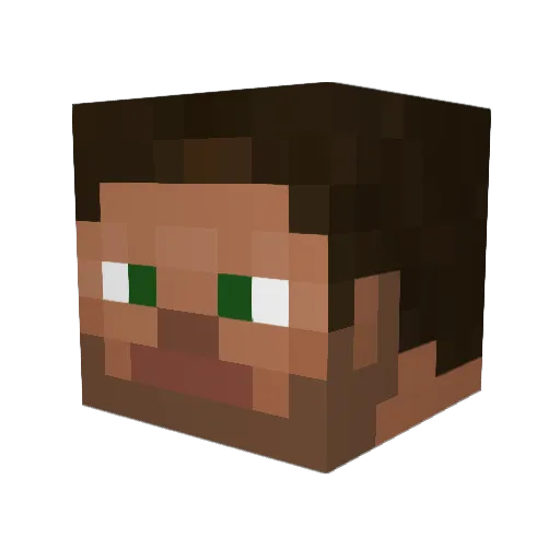 Finghal Minecraft avatar head, 3D render