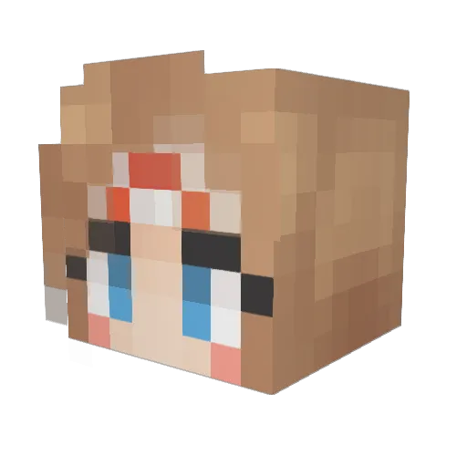 FiniCrafter Minecraft avatar head, 3D render