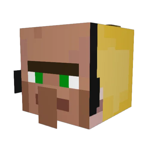 Fini_Bananini Minecraft avatar head, 3D render