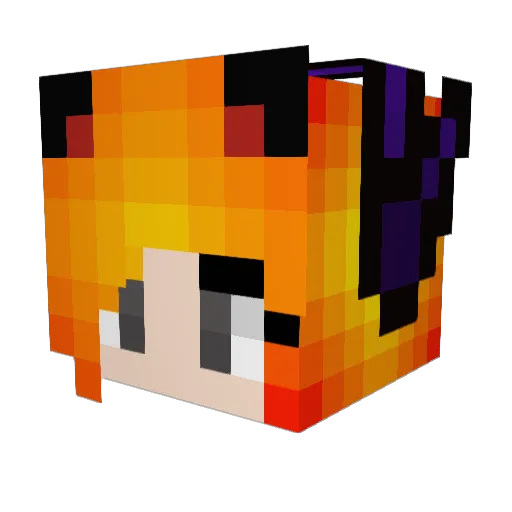 Finiarell Minecraft avatar head, 3D render
