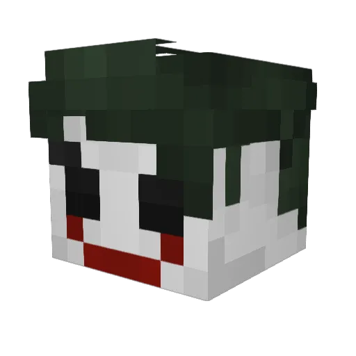 Finick Minecraft avatar head, 3D render
