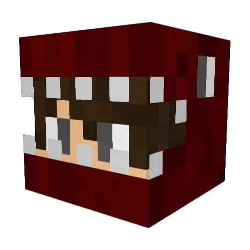 FinishLz Minecraft avatar head, 3D render