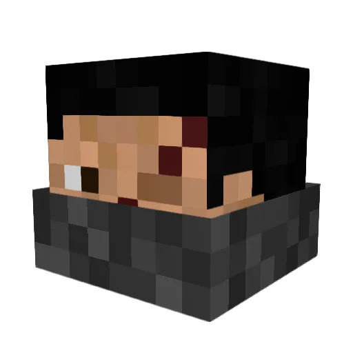 FinishPlay Minecraft avatar head, 3D render