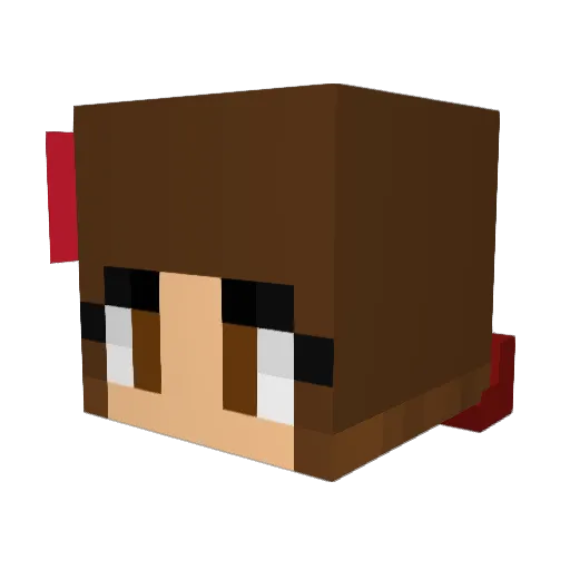 Finitoria Minecraft avatar head, 3D render