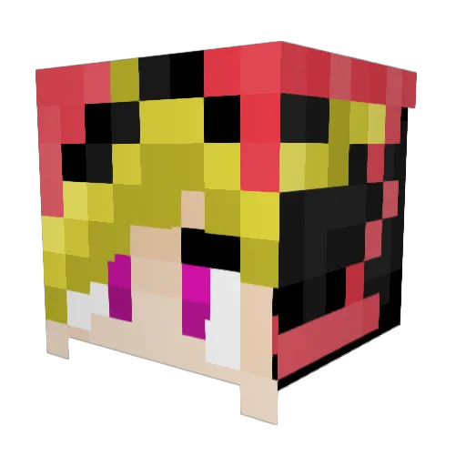 Finix33 Minecraft avatar head, 3D render