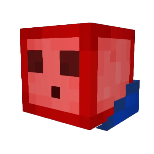 Finix4 Minecraft avatar head, 3D render