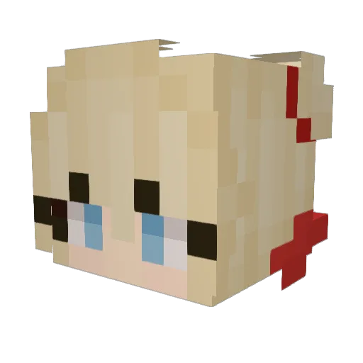 Finjafinjafinja Minecraft avatar head, 3D render