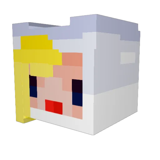 Finjubs Minecraft avatar head, 3D render