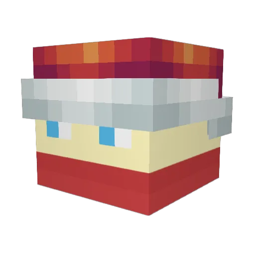 Fink2010 Minecraft avatar head, 3D render