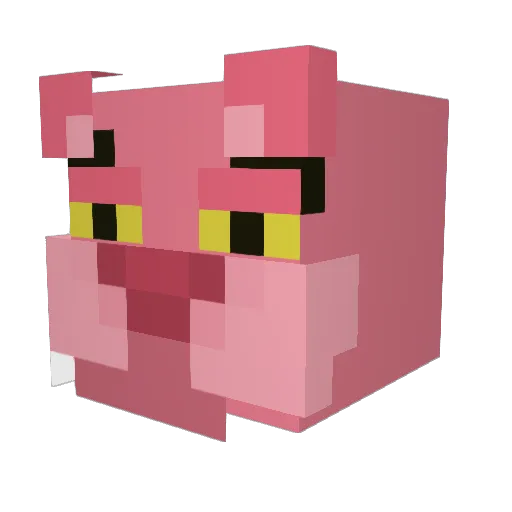 Finkcubus Minecraft avatar head, 3D render