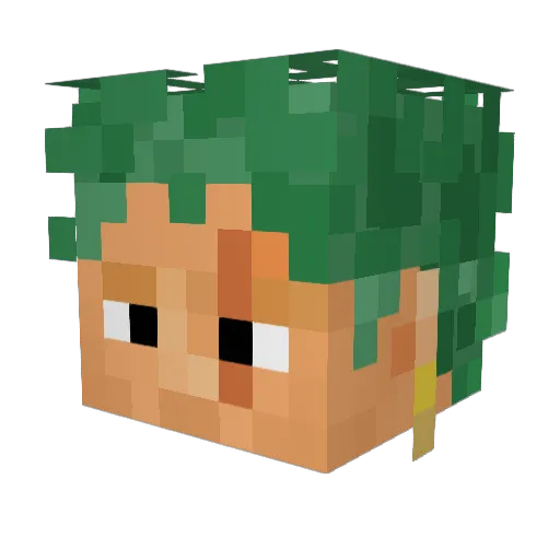 FinleySaurusRex Minecraft avatar head, 3D render