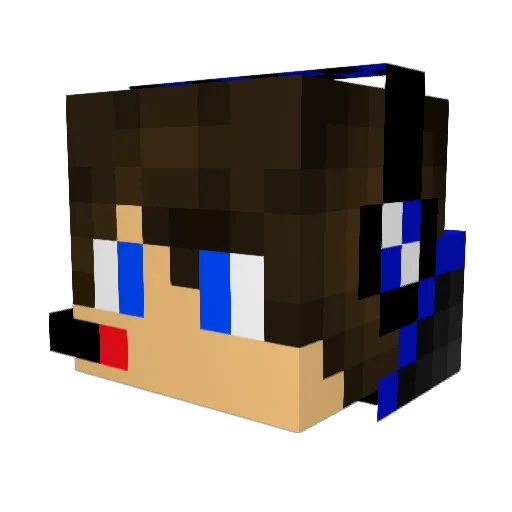 Finleyletsplay Minecraft avatar head, 3D render