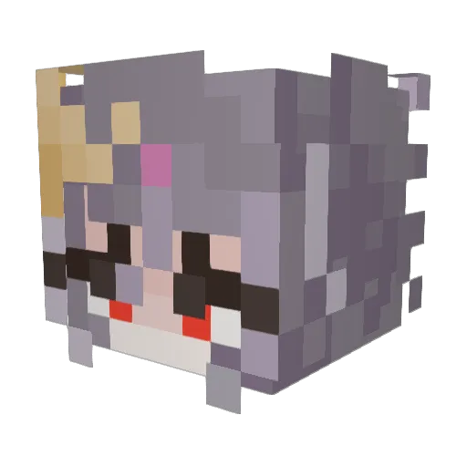 Finlly Minecraft avatar head, 3D render