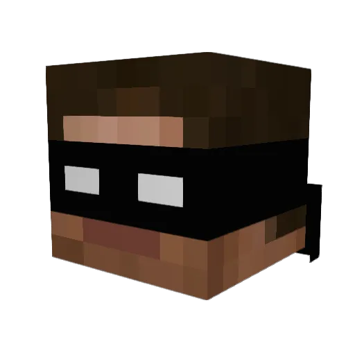 Finm4r Minecraft avatar head, 3D render