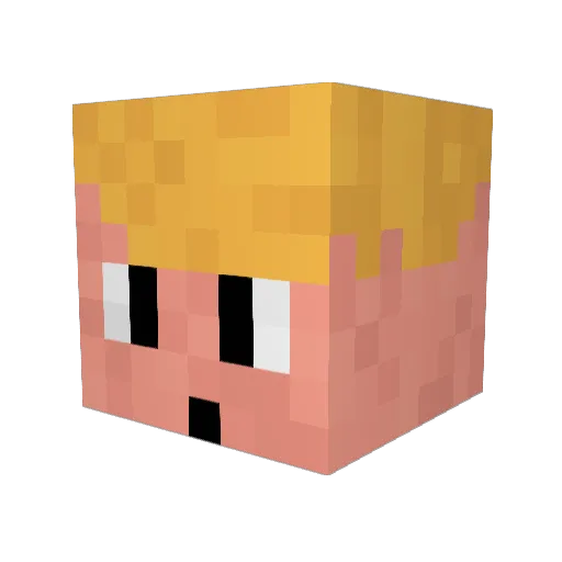 Finn3108 Minecraft avatar head, 3D render