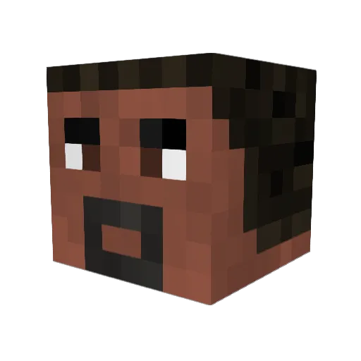 FinnDeSemana Minecraft avatar head, 3D render