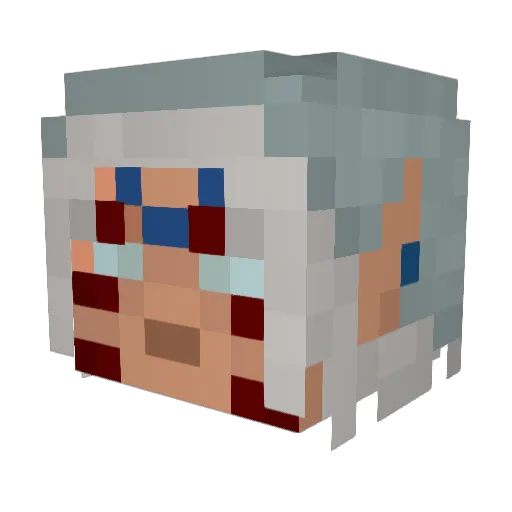 FinnHooman Minecraft avatar head, 3D render
