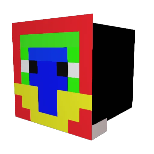 FinnKids Minecraft avatar head, 3D render