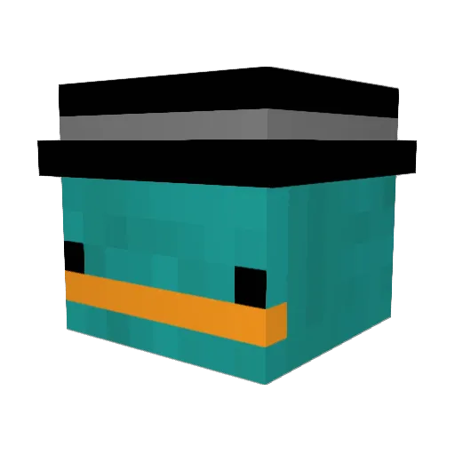 FinnPherb Minecraft avatar head, 3D render