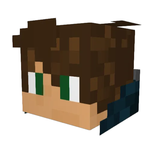 FinnRedstone Minecraft avatar head, 3D render