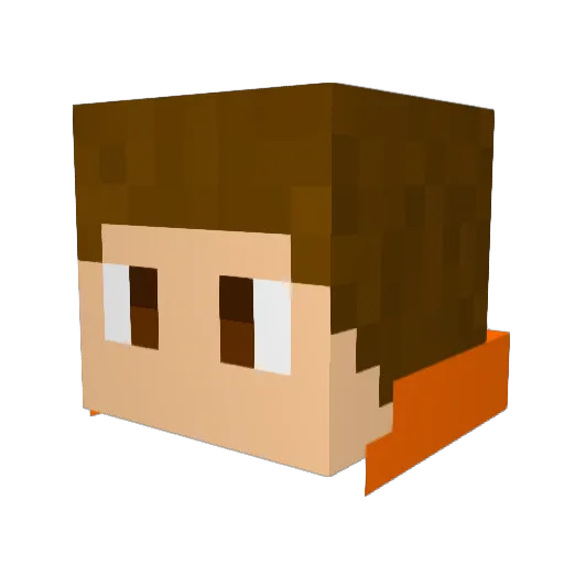 FinnTheFinal Minecraft avatar head, 3D render