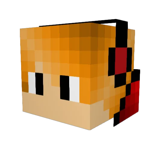 FinnVisNL Minecraft avatar head, 3D render