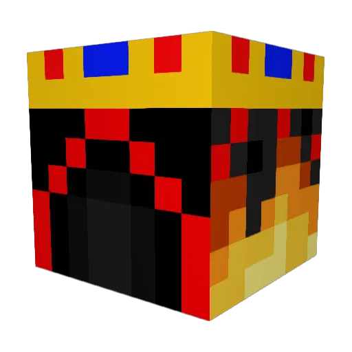 FinnaFlame Minecraft avatar head, 3D render