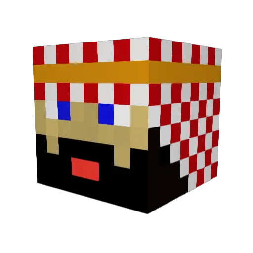 Finnboem Minecraft avatar head, 3D render