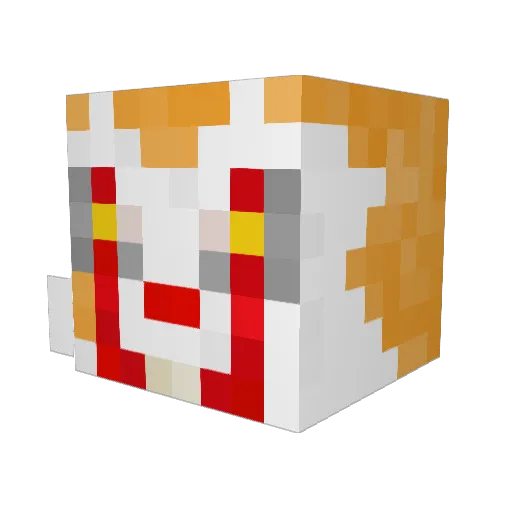 Finnc0s Minecraft avatar head, 3D render