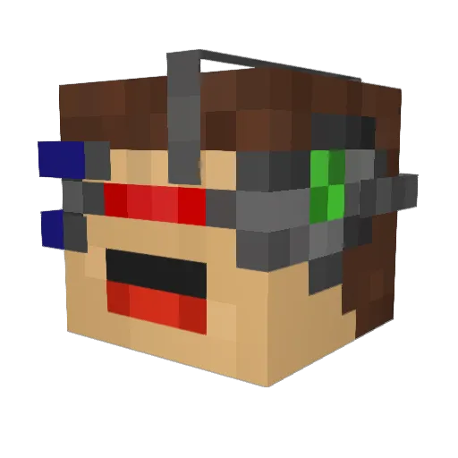 Finngulini Minecraft avatar head, 3D render