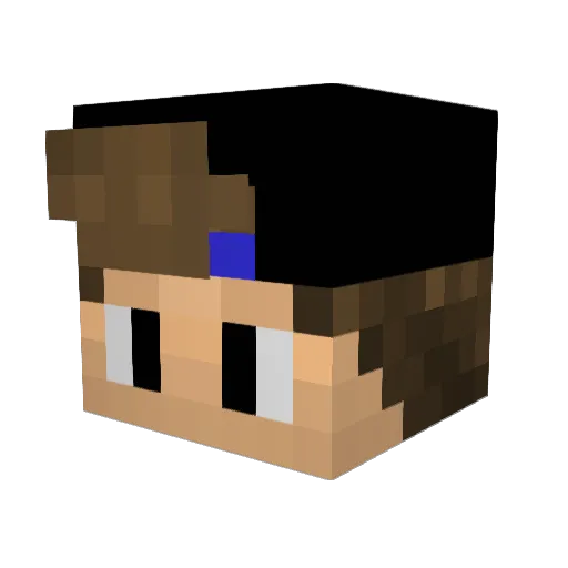 Finnicraft Minecraft avatar head, 3D render