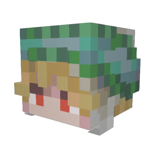 Finnieleuk Minecraft avatar head, 3D render