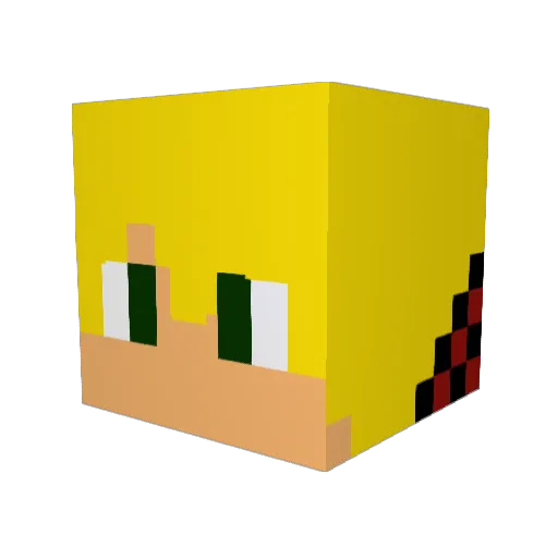 Finnjamen Minecraft avatar head, 3D render