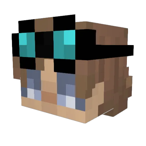 Finnkaas Minecraft avatar head, 3D render