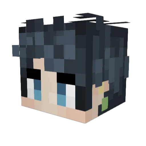 Finnlick Minecraft avatar head, 3D render