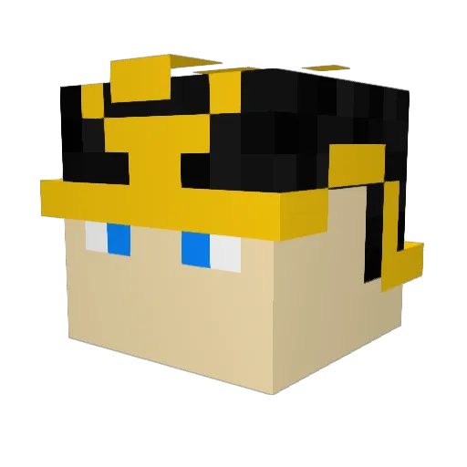 Finnmobber Minecraft avatar head, 3D render