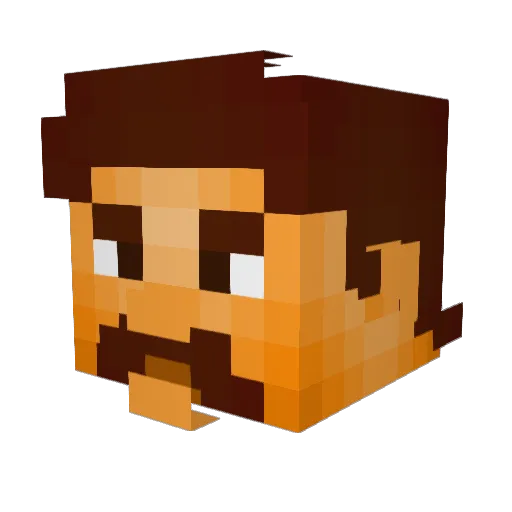 FinnnBar Minecraft avatar head, 3D render