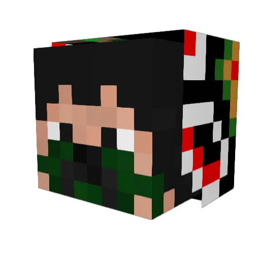 Finnrulz Minecraft avatar head, 3D render