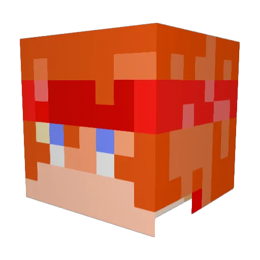 Finntan Minecraft avatar head, 3D render