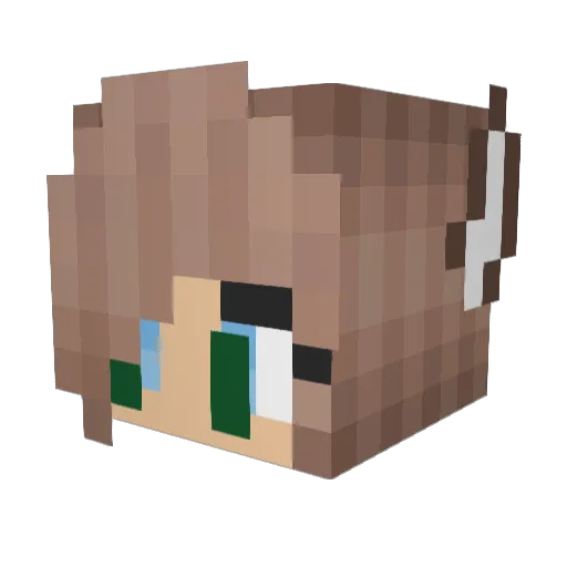Finnut59 Minecraft avatar head, 3D render