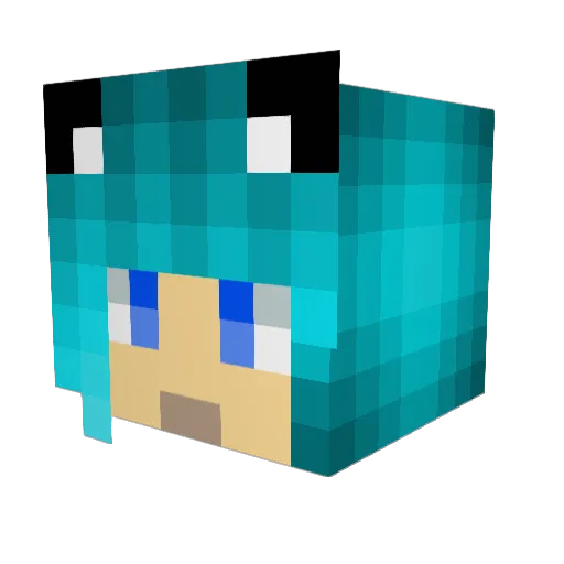 Finomenal Minecraft avatar head, 3D render