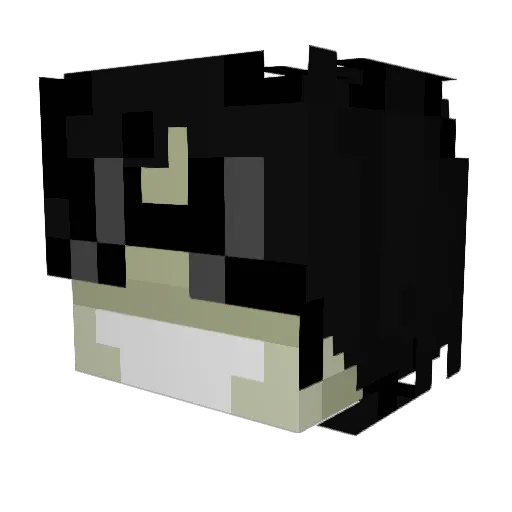 Finomoto Minecraft avatar head, 3D render