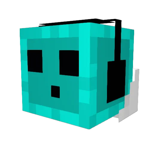 Finon Minecraft avatar head, 3D render