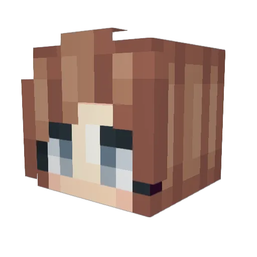 Finoyis Minecraft avatar head, 3D render