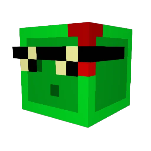 Finsts Minecraft avatar head, 3D render