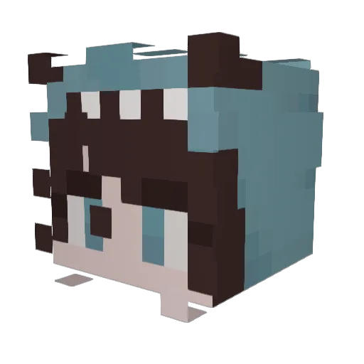 FintroFox Minecraft avatar head, 3D render
