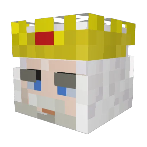 Finurliggoj Minecraft avatar head, 3D render